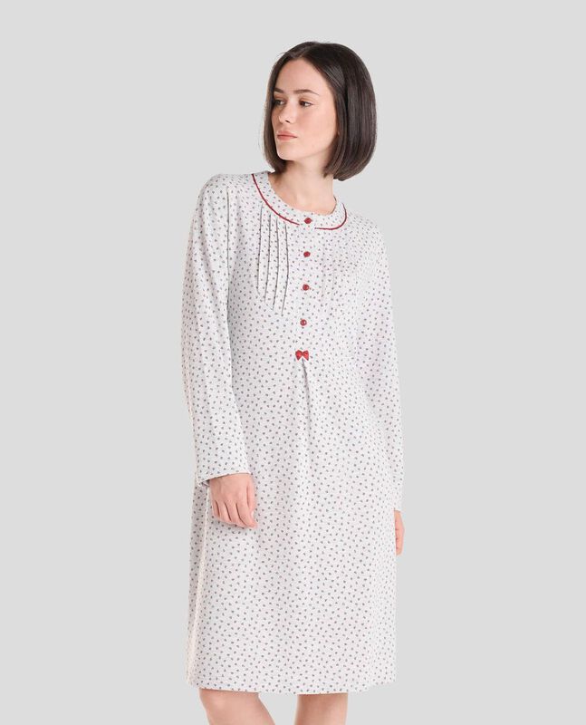 Camis&oacute;n Largo de Mujer con Estampado de Floreci... image number null