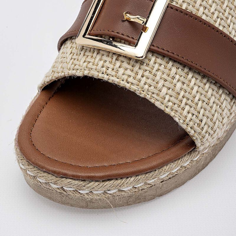 Queen sandalia cu&ntilde;a para mujer beige caf&eacute; cod 1... image number null