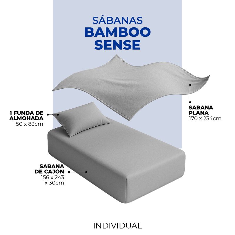 Juego De S&aacute;banas Individual Spring Air Bamboo S... image number null