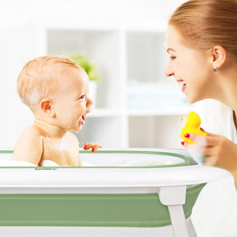 Tina plegable para beb&eacute; con term&oacute;metro image number null