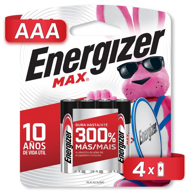Pila Energizer Max Alcalina AAA Con 4 Piezas E9... image number null