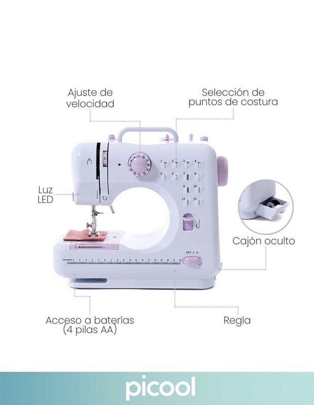 M&aacute;quina De Coser Port&aacute;til Pi & Cool Jm1700 image number null