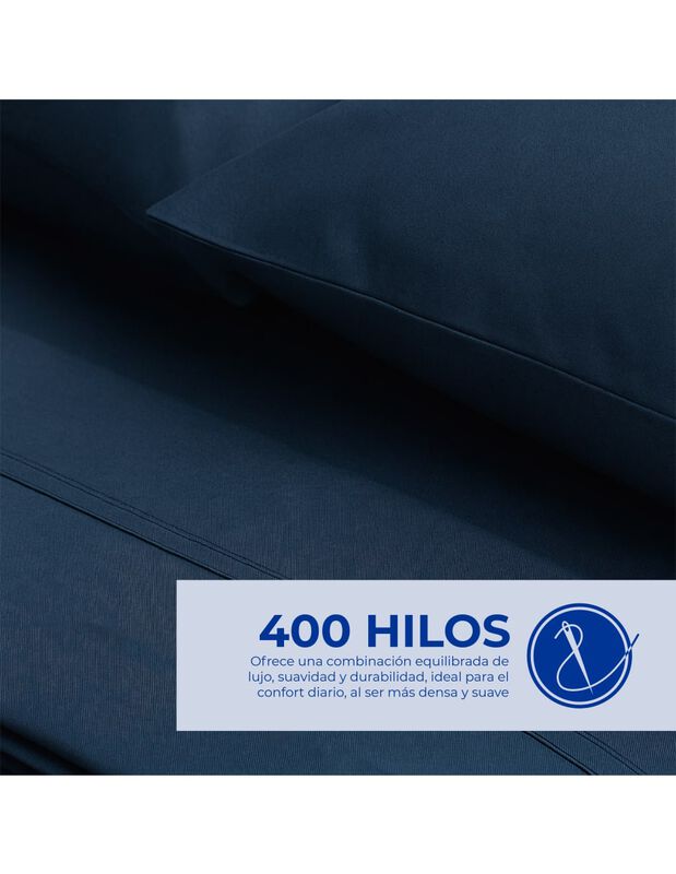 Set de S&aacute;banas Heaven Color Azul Petroleo - Lis... image number null