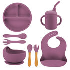 Juego de babero y accesorios de silicón Aquila baby Magenta