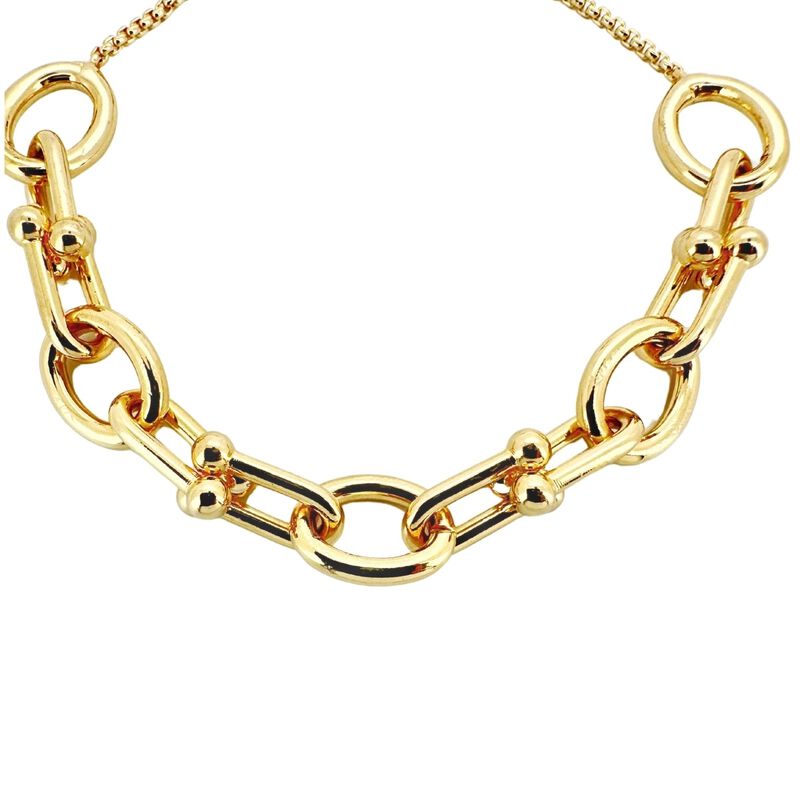 Pulsera ajustable Oval Chapa de oro 18k Zvezda image number null