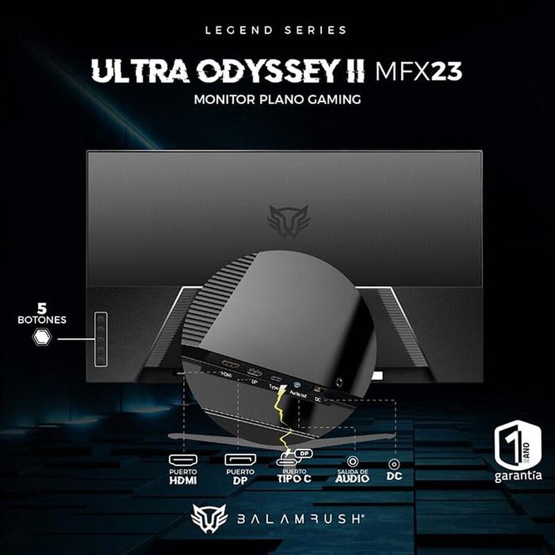 Monitor Gamer Balam Rush Ultra Odyssey Ii Mfx23... image number null