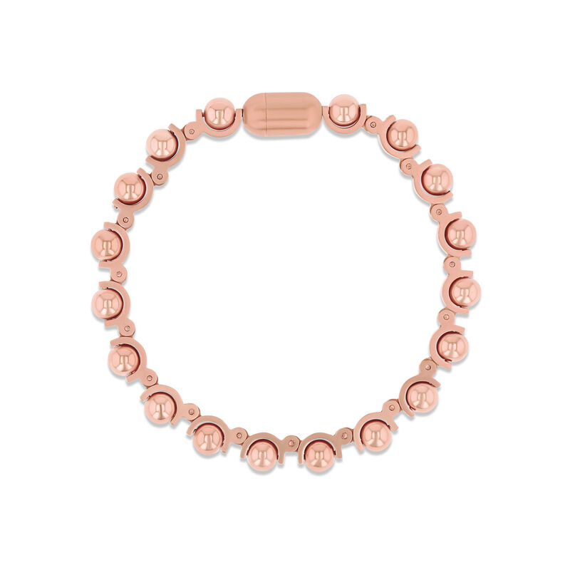 Pulsera De Acero En Color Rosa Para Caballero image number null