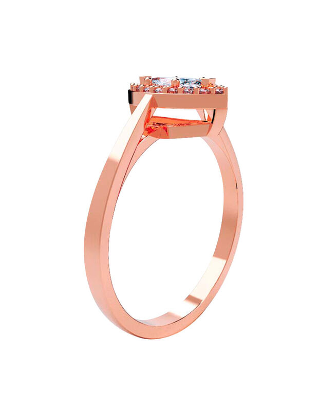 Anillo de Compromiso en Oro de 10K con Circonia... image number null