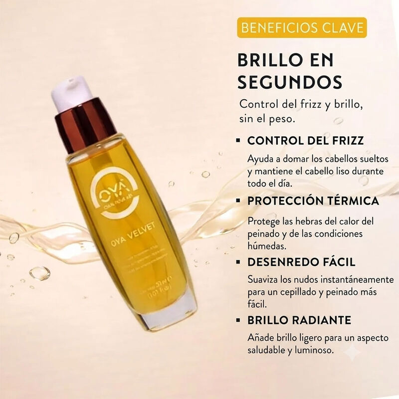 Oya Velvet S&eacute;rum Capilar Brillo, Suavidad Y Pro... image number null