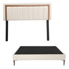 Cabecera Individual Trinity Ventur Con Base Cama Slim Crema