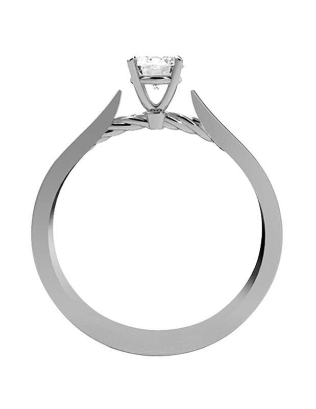 Anillo de Compromiso en Oro de 14K con Circonia... image number null