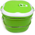 Recipiente Para Comida 2 Niveles Cuadrado Easy Go Verde