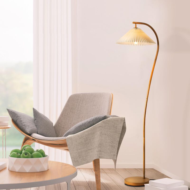 L&aacute;mpara De Pie Lamp Globe De 157 Cm, Tono Mader... image number null