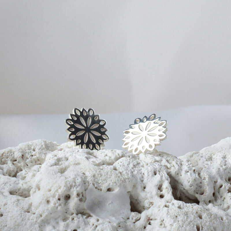 Broqueles Gerbera de Plata .925 image number null