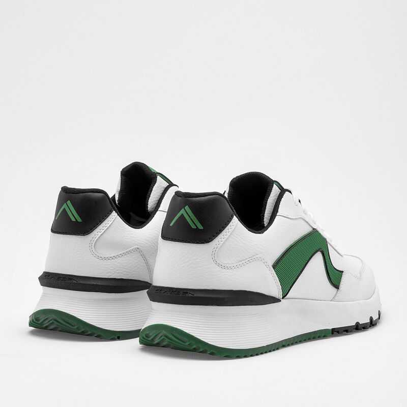 Clasben Tenis urbano para hombre blanco verde n... image number null