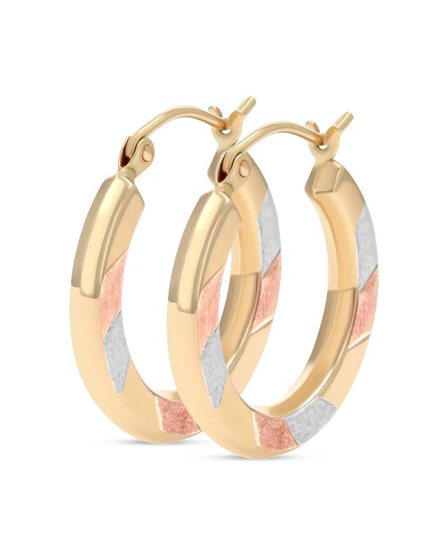 Arracadas De Oro Florentino 14k (18 Mm Aprox) image number null