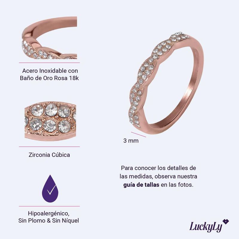 Anillo de Compromiso LuckyLy Aura Ba&ntilde;o de Oro R... image number null