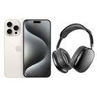iPhone 15 Pro Max 256GB Blanco CHIP Reacondicionado + Diadema Gen&eacute;rica
