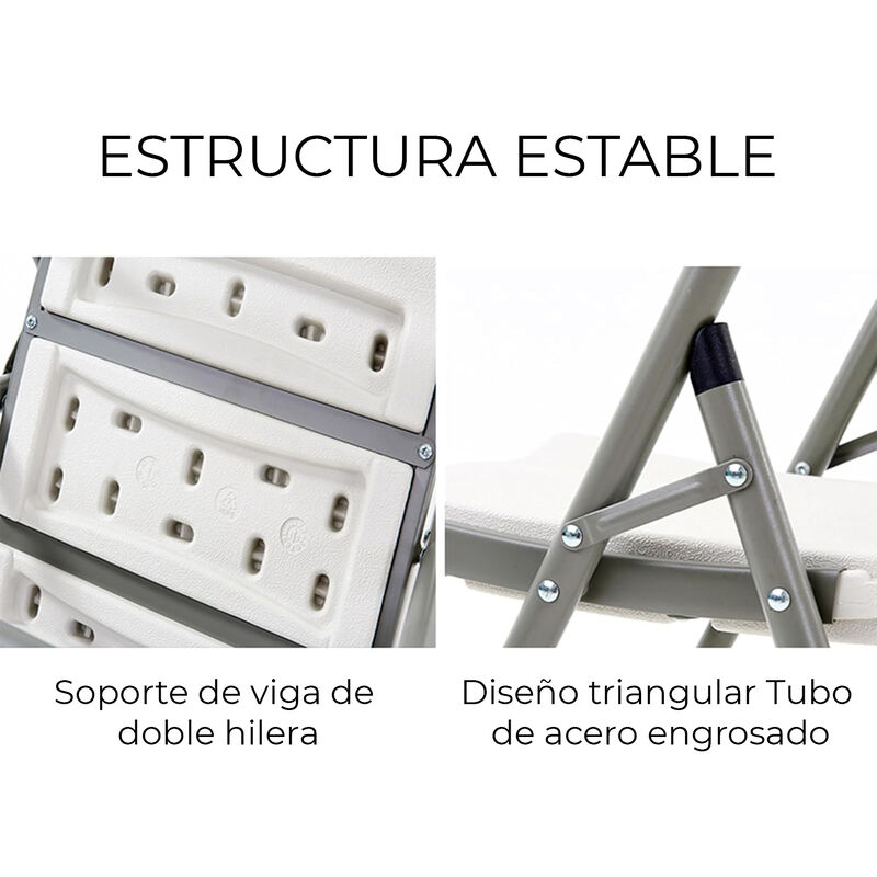 Silla de Comedor Color Blanco Plegable image number null