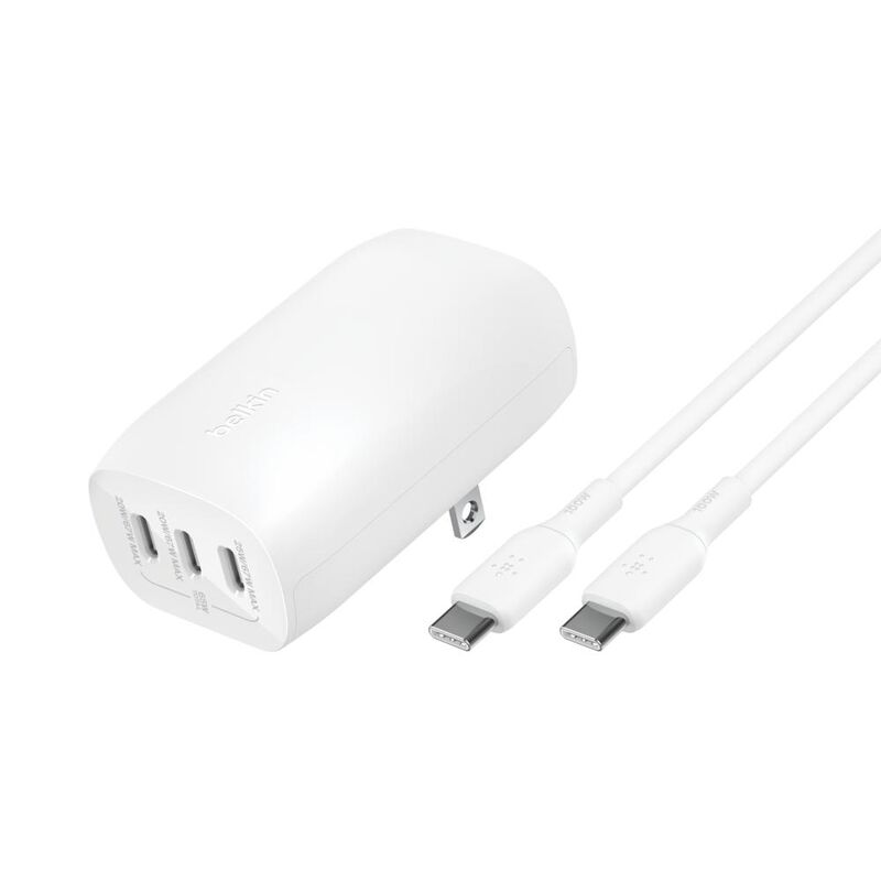 Cargador Belkin de Pared 3 Puertos USB-C Blanco image number null