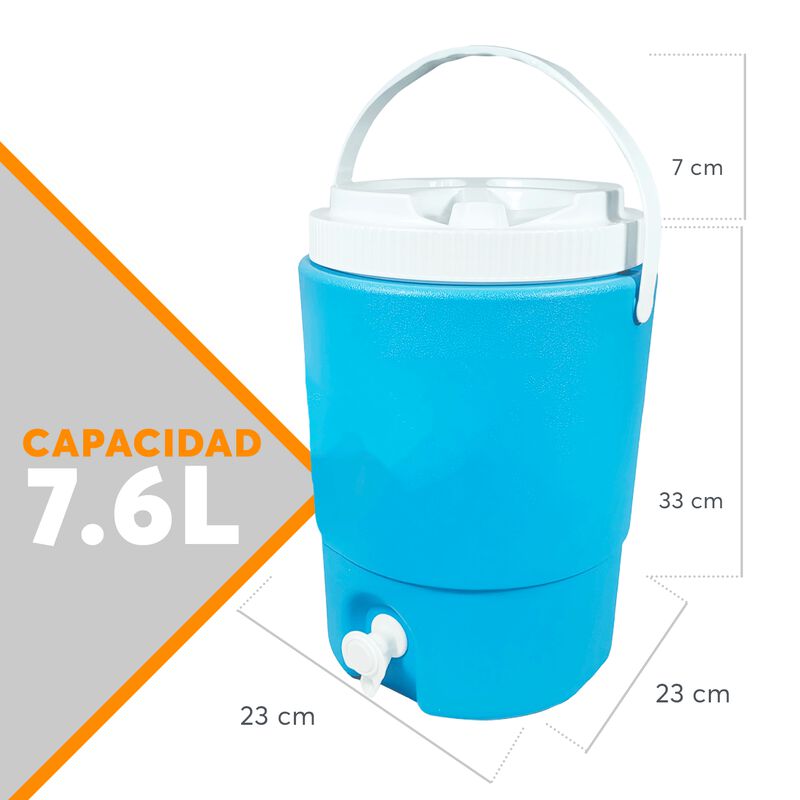 Termo 2 Galones 7.6lt Azul con Boquilla 12120 image number null