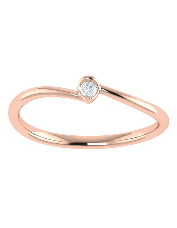 Solitario De Oro Rosa 14k Con 5pts De Diamante ... image number null