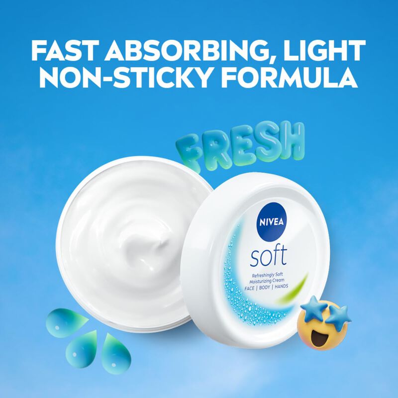 Crema Hidratante Nivea Soft Light 300 Ml Con Vi... image number null