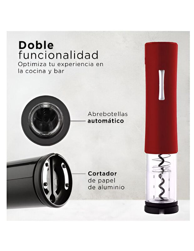 Sacacorchos el&eacute;ctrico Casa BIU de metal image number null