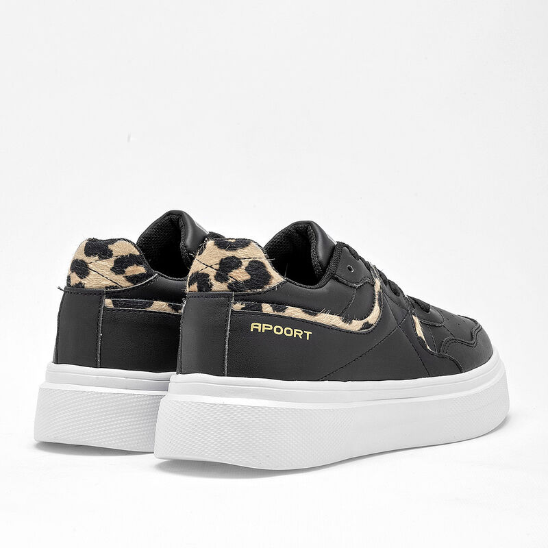 Apoort Tenis urbano para mujer negro beige image number null