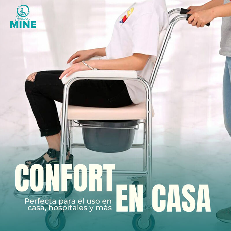 Silla Comodo con Ruedas y Frenos Traseros | Si... image number null