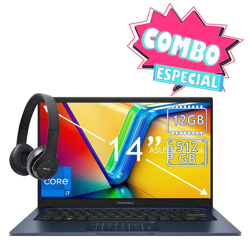 Combo Laptop Asus Vivobook 14" Core i7 512Gb 12... image number null