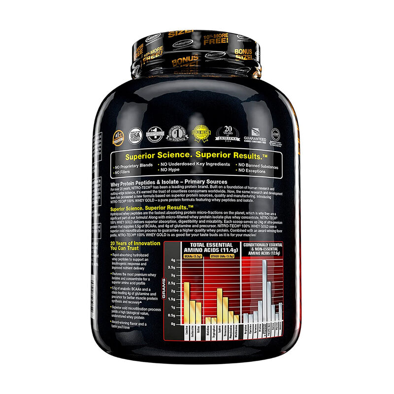 Proteina Nitro Tech Whey Gold Muscletech Rich C... image number null