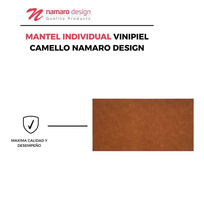 Mantel Individual 4 Piezas Vinipiel Camello Nam... image number null