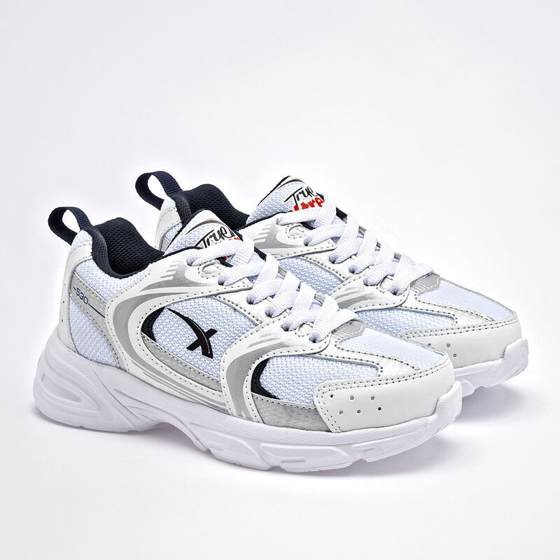 True Extreme Tenis urbano para ni&ntilde;a. Blanco pla... image number null