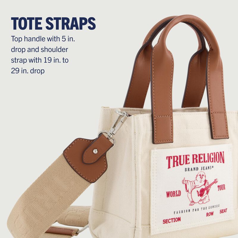 Bolsa De Lona Natural True Religion Mini Travel... image number null