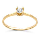 Solitario Amarillo 14k Con Un Brillante De 15 Puntos - B4803 Talla 8