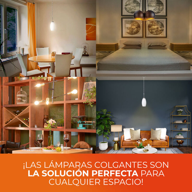 L&aacute;mpara Colgante Lamina De Acero Satinado 20w 1... image number null