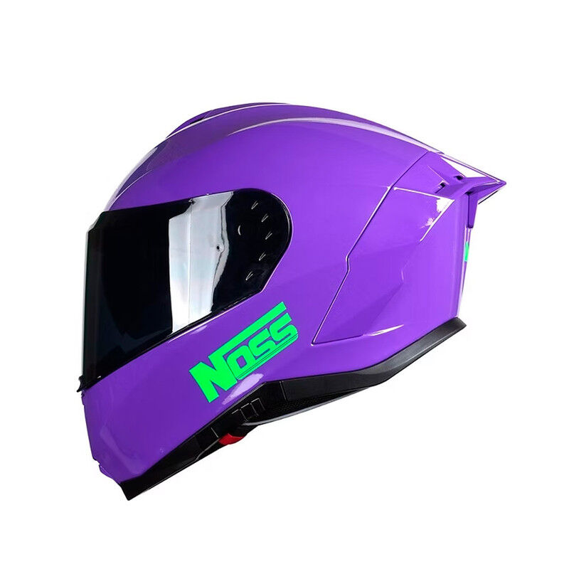 Casco Noss Ns-816p Cerrado S&oacute;lido Morado Brillo... image number null