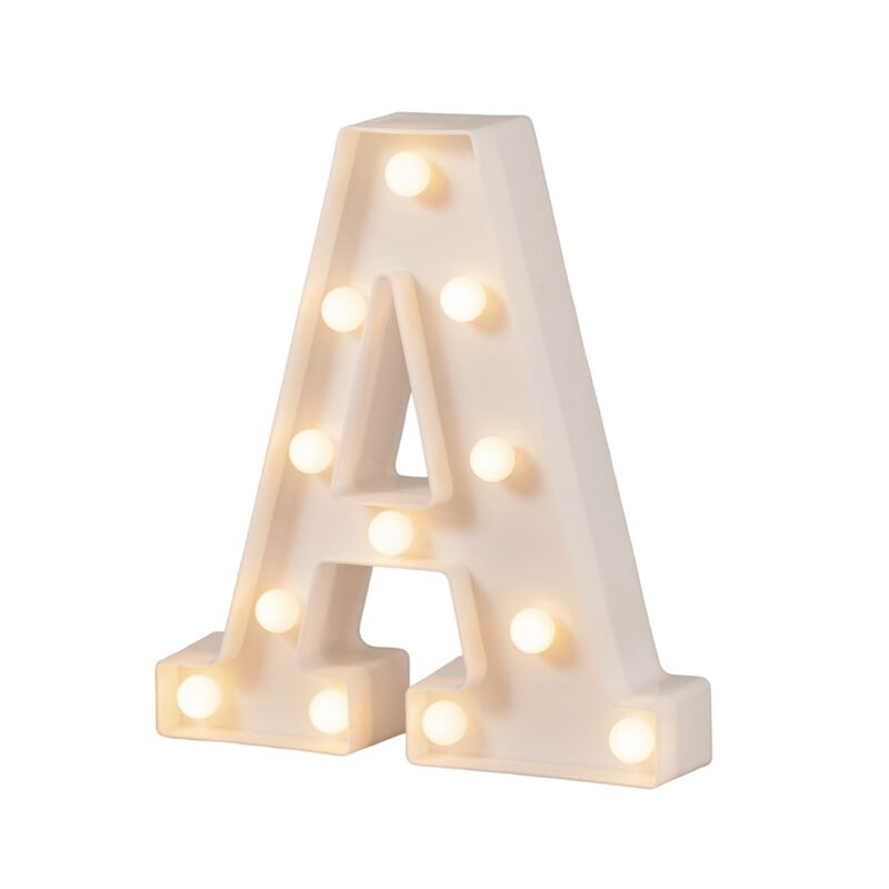 Letra Decorativa Iluminada de LED Letra A Blanc... image number null