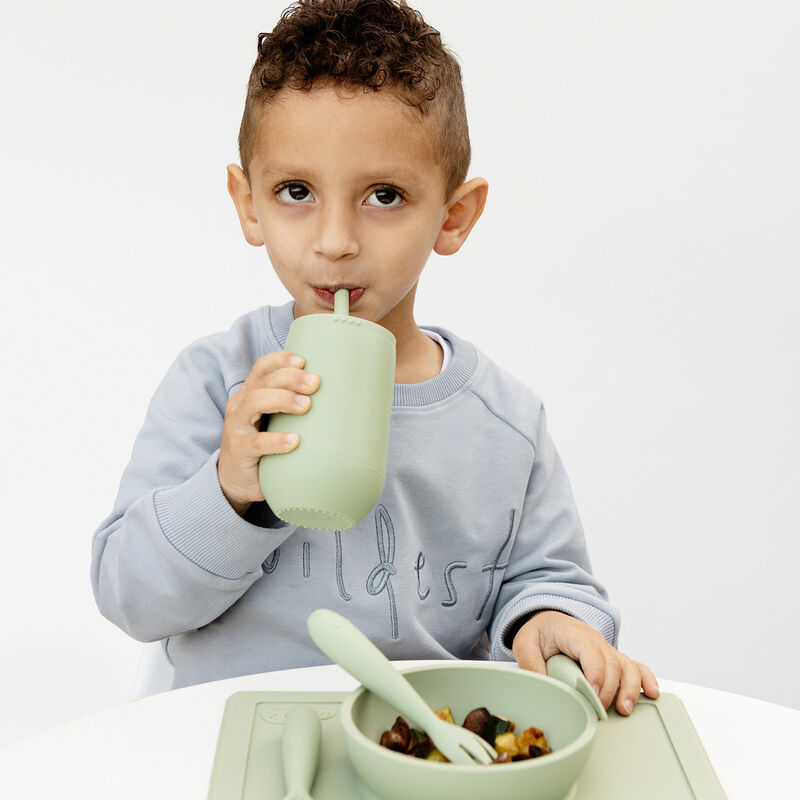 Ezpz Vaso Con Popote Happy Verde N&oacute;rdico image number null