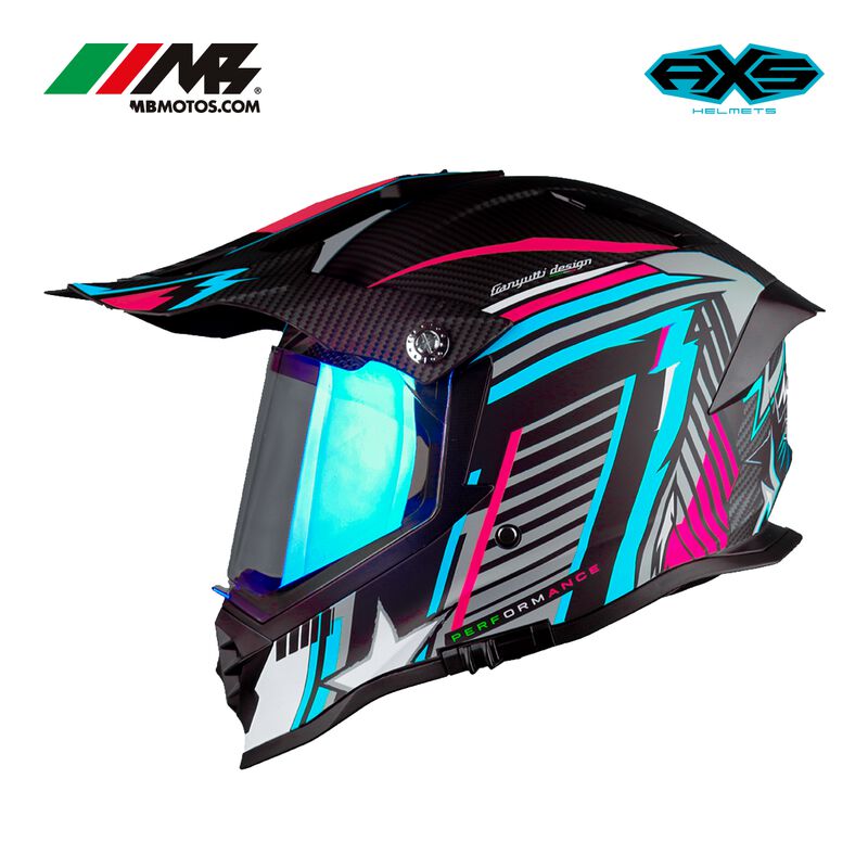 Casco Para Motocicleta Axs Beretta Xl Azul image number null