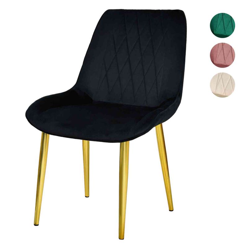 Set 2 Sillas Comedor Tapizadas Terciopelo Elega... image number null