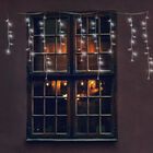 Serie tipo Cascada Luces LED Blanca 1200 focos cable Transparente 8 Funciones 2460cm