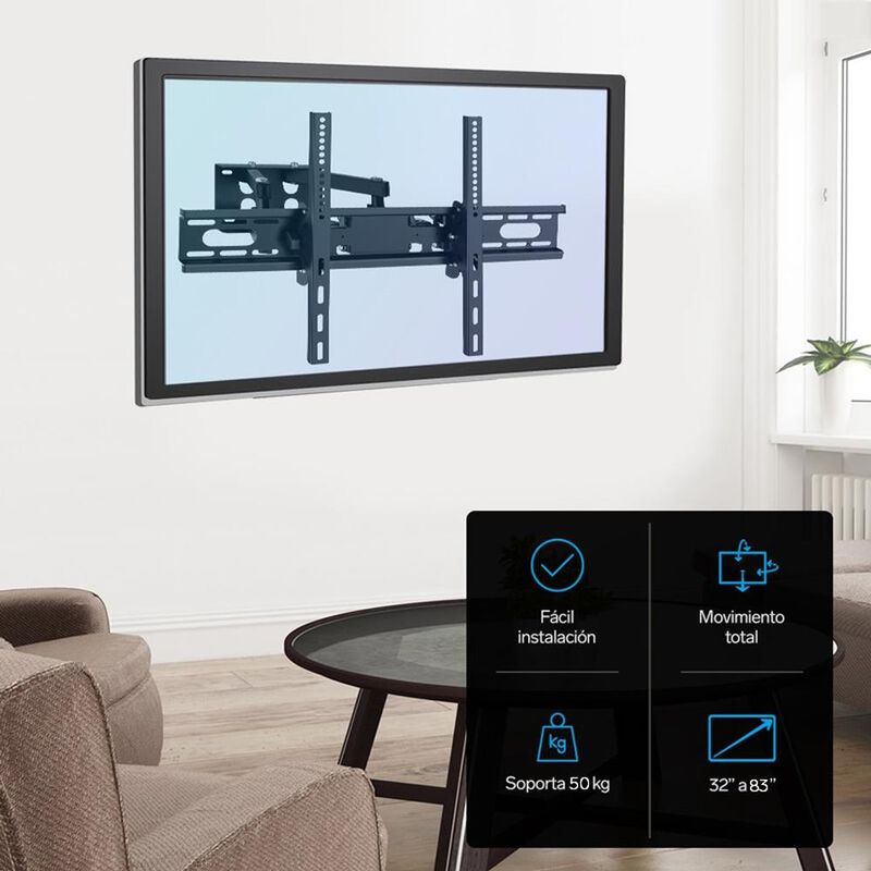 Soporte para pantallas de 32" a 83" con doble b... image number null