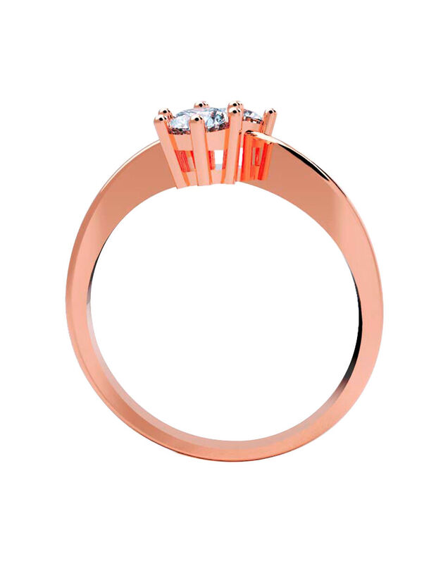 Anillo de Compromiso en Oro de 14K con Circonia... image number null