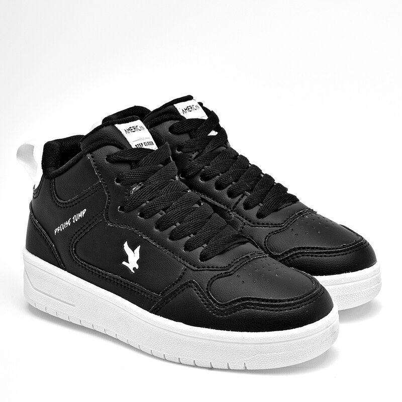 American Fire tenis para ni&ntilde;o negro blanco cod ... image number null