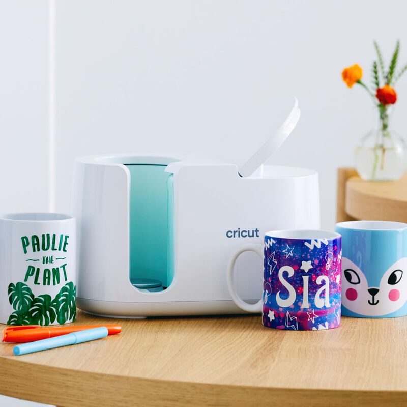 Prensa Para Tazas Cricut + 12 Tazas En Blanco (... image number null