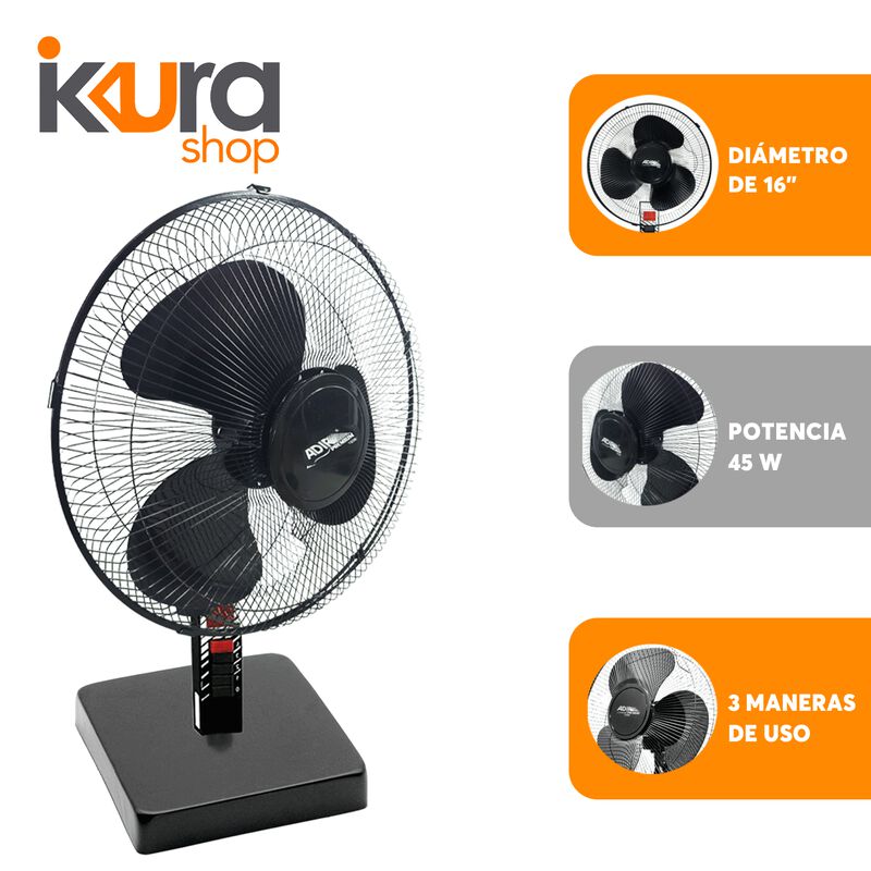 Ventilador 3 En 1 de 16 pulgadas 3 Velocidades ... image number null