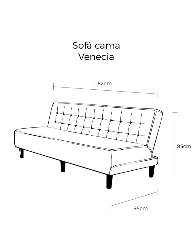 Sof&aacute; Cama 3 Posiciones Modelo Venecia Oxford image number null