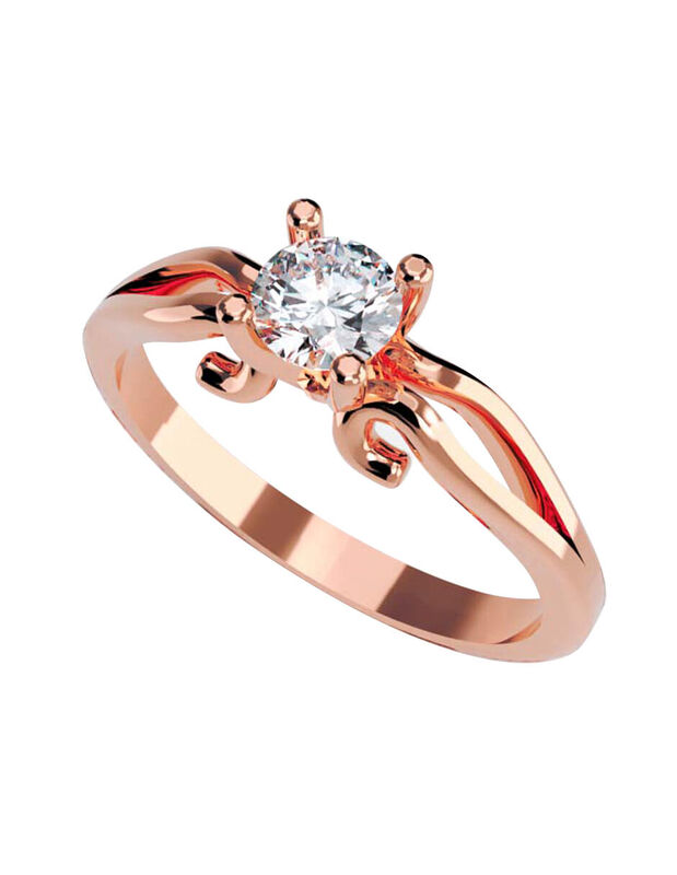 Anillo de Compromiso de 14K con Diamante de Lab... image number null